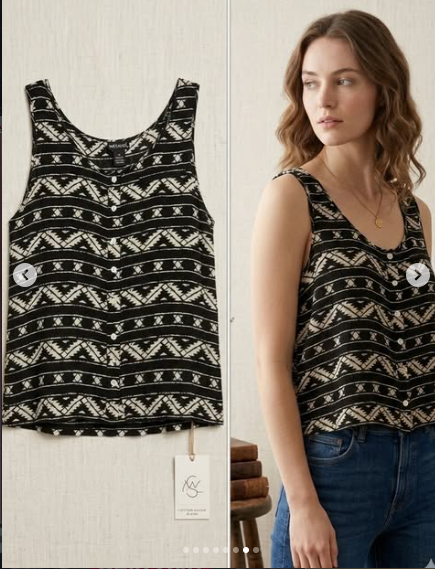 Aztec Patterned Tank Top for Women